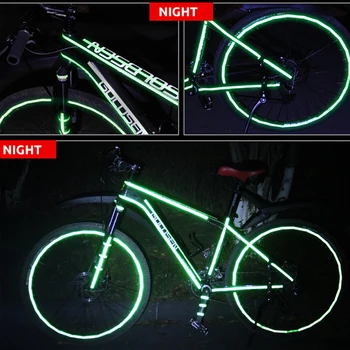 VICTGOAL Moto Adesivos Adesivos Adesivos refletores Tira de Bicicleta Fita Reflexiva Adesivo Roda de Bicicleta Bicicleta Bicicleta Acessórios