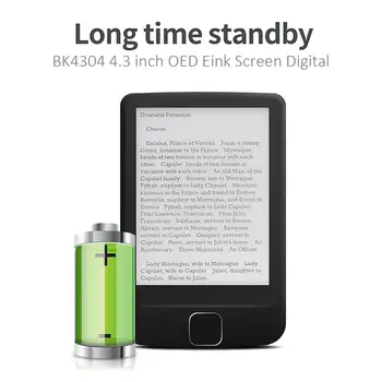 VODOOL BK4304 Ebook Reader 4.3 polegadas OED Eink Tela Digital Inteligente Leitor de Ebook 4G/8G/16G Multifunções Livro Eletrônico venda quente