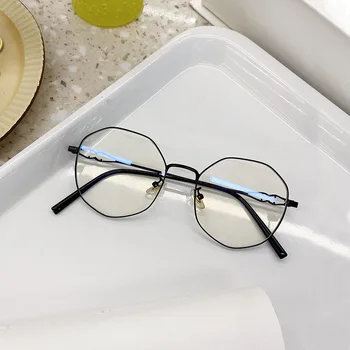 VWKTUUN Liga de Metal Óculos com Armação de Mulheres Miopia Armações de Óculos Vintage Anti Luz Azul de Óculos para Mulheres de Óculos de Leitura