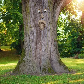 Velho Tree Hugger Árvore Rosto Decoração Ao Ar Livre Engraçado Velho Árvore Escultura Quintal Decoração Da Arte Do Jardim Peeker