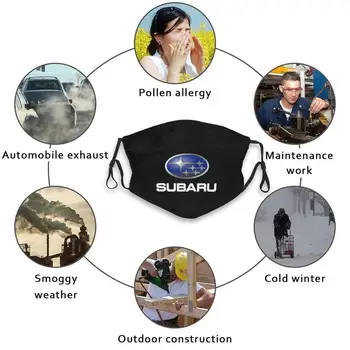 Venda Quente - Subaru Logotipo De Texto Em Preto E Branco De Verão Quente Da Venda De Impressão Diy Máscaras