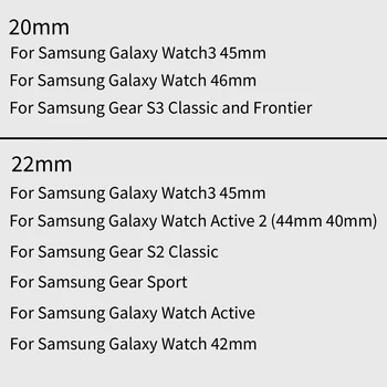 Verificada a Pulseira de Couro para Samsung Galaxy Watch 3 45mm 41mm Pulseira Bracelete para o Activo da Samsung 2 44mm 40mm Faixa de Relógio de 20/22mm