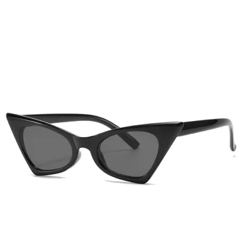 Vermelho novo Cateye Óculos de sol das Mulheres da Marca do Designer Retrô, Olho de Gato de Óculos de Sol Sombras Para Mulheres Elegantes Óculos No Rosto Estreito MM34