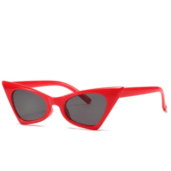 Vermelho novo Cateye Óculos de sol das Mulheres da Marca do Designer Retrô, Olho de Gato de Óculos de Sol Sombras Para Mulheres Elegantes Óculos No Rosto Estreito MM34