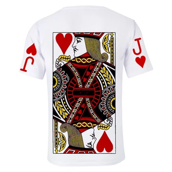Verão de Impressão 3d Poker T-Shirts Cartas de Jogar Moda Homens Mulheres T-shirt Tops Casual Manga Curta Unisex 3D T-shirts T-Shirt 4XL
