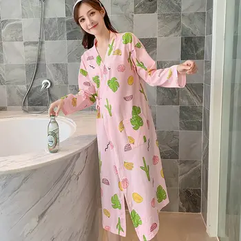 Vestes das Mulheres Quimono de Verão Lace-up Bolsos Estilo coreano Kawaii Girls Elegante Casual Simples Homewear Roupões de banho das Mulheres na Moda de Novo