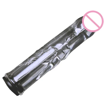 Vibrador Plug anal Anal Cristal para a Mulher Sexo Gay Brinquedo Falo Estimulação Vaginal Oca de Vidro, Adicione a Água Quente Gelo Adultos Transparente