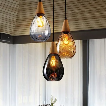 Vidro Gotículas de Água Moderna luminária Pendente LED de Cozinha, Acessório de Cabeceira Lâmpadas Penduradas Quartos, Sala de Fixação Indefinido