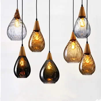 Vidro Gotículas de Água Moderna luminária Pendente LED de Cozinha, Acessório de Cabeceira Lâmpadas Penduradas Quartos, Sala de Fixação Indefinido