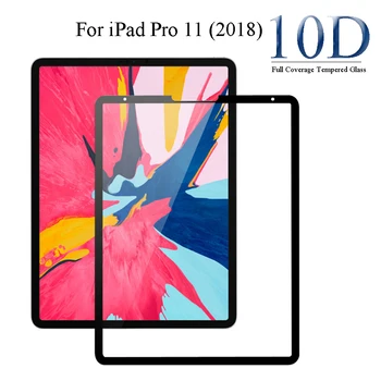 Vidro Protetor Para ipad pro 11, 10D Completo Tampa de Vidro Preto de Filmes Para o iPad Pro 11 2018 Protetor de Tela