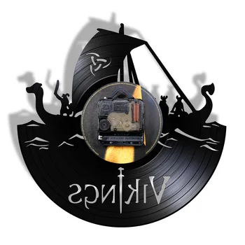 Vikings disco de Vinil Relógio de Parede Vikings Decoração do Quarto do Relógio de Parede Moderno Vikings Série LP Arte de Parede Relógio de Parede Presente de Aniversário