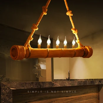 Vintage Corda Luzes Pingente Loft Criativo Industrial Lâmpada E27 Lâmpada de Edison Estilo Americano Para o restaurante/bar casa decoração
