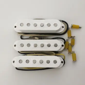 Vintage único além de guitarra com captadores três único branco alumínio, níquel, cobalto captadores single coil