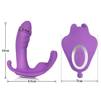Wearable Vibrador Vibrador sem Fio de Brinquedos Sexuais para as Mulheres Ponto G Clítoris Estimular o Controle Remoto Vibrador Calcinha Brinquedos Sexuais Para Casais