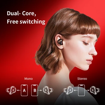Whizzer TWS Fones de ouvido Bluetooth Estéreo 3D sem Fio, Fones de ouvido NC Esportes Fone de ouvido hi-fi-bass Impermeável Bluetooth Airdots com microfone OT1