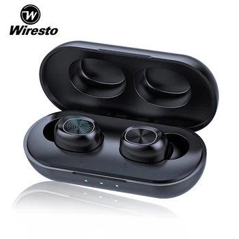 Wiresto Mini Fone de ouvido Bluetooth sem Fio Verdadeiro Estéreo de Fone de ouvido Sport TWS Fones de ouvido Controle de Toque Suor Fones de ouvido com Microfone