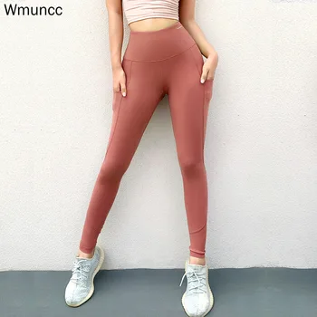 Wmuncc Calças De Yoga Mulheres Elástica De Alta Fitness Ginásio De Esporte Leggings Executando Calças Slim Treino Desportivo Sportswear Calças