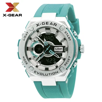 X-GEAR Homens Relógios esportivos Masculinos Relógio 5ATM Mergulhar Mergulho Moda Relógio Digital Militar, Multifuncional, Relógios de pulso relógio masculino