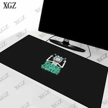 XGZ Para CSGO Morty Anime Mouse Pad Gamer Grande Fecho de Borda Suave Durável Jogos de tapete de rato de Borracha antiderrapantes Mesa de Computador Tapete XXL