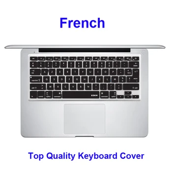 XSKN Teclado francês Pele, para manter o seu Macbook Pro Retina 13 15 17 França AZERTY francês Teclado de Silicone Tampa do Protetor Adesivo