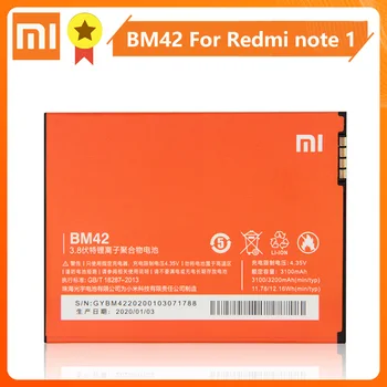 Xiao Xiaomi Mi Mi BM42 Bateria do Telefone Para Xiao mi Redmi nota 1 BM42 3200mAh de Substituição de Bateria
