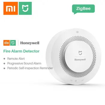 Xiaomi Detector de Fumaça Honeywell Sensor Mijia de Alarme de Incêndio Audíveis e Visuais de Alarme Trabalhar Com Gateway 2 Smart Home Remoto de Controle de APLICATIVO