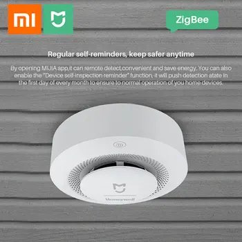 Xiaomi Detector de Fumaça Honeywell Sensor Mijia de Alarme de Incêndio Audíveis e Visuais de Alarme Trabalhar Com Gateway 2 Smart Home Remoto de Controle de APLICATIVO