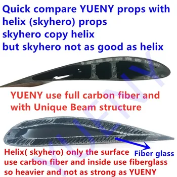 YUENY CorsAir M25 105,110, 115, 120,122,125 cm de fibra de carbono paramotor hélice paraglider motorizado hélice de boa qualidade carbono
