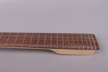 Yinfente guitarra elétrica pescoço substituição de 24 trastes Pá cabeça maple escala em rosewood 24.75