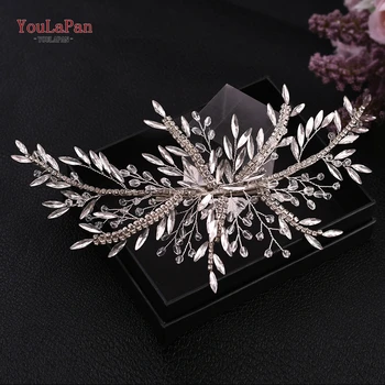 YouLaPan Silver Diamond Tiara de Casamento de Luxo de Noiva Coroa de Noiva Deslumbrante Acessórios de Cabelo Nupcial Tiara de Cabelo Jóias HP287