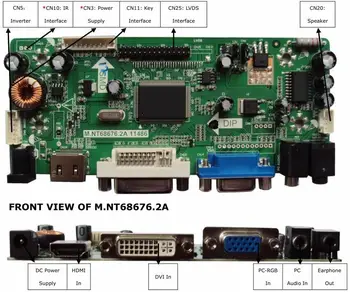 Yqwsyxl Conselho de Controle de Monitor Kit para B116XW03 V. 1 V1 B116XW03 V. 2 V2 HDMI + DVI + VGA ecrã LCD LED de Controlador de Placa de Driver