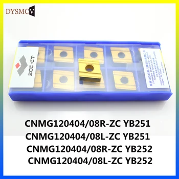 ZCC.CT original CNMG120408R-ZC CNMG120408L-ZC YBC251 YBC252 pastilhas para torneamento de pastilhas de metal duro,