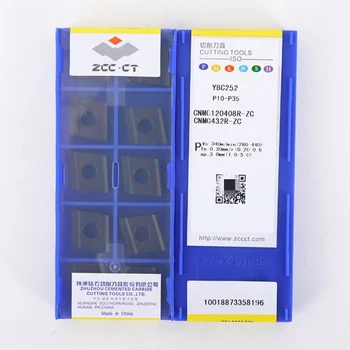 ZCC.CT original CNMG120408R-ZC CNMG120408L-ZC YBC251 YBC252 pastilhas para torneamento de pastilhas de metal duro,