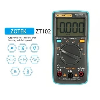 ZT102 Multímetro Digital Multimetro esr Transistor Testador Digital RM Mastech uni, multi Medidor de 102/101 t Medidor de Sanwa Multimetre