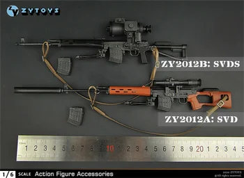 ZYTOYS ZY2012 SVD/SVDS 1/6 Arma Arma de Modelo de Brinquedo Ajuste De 12