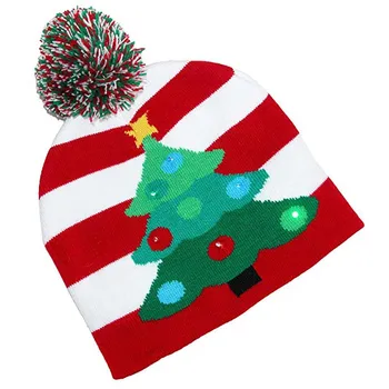 Árvore de natal de luz do chapéu de inverno criança adulto Véspera de Natal, Ano Novo, Férias em família a decoração do Partido a favor de presente a cabine de fotos prop