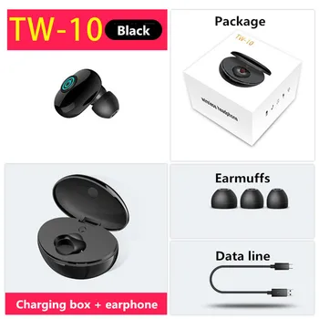 Único Fone de ouvido sem Fio Bluetooth Na orelha de Esportes TWS Fone de Ouvido Estéreo de Sucção Magnético Fone de ouvido Com Compartimento de Carga